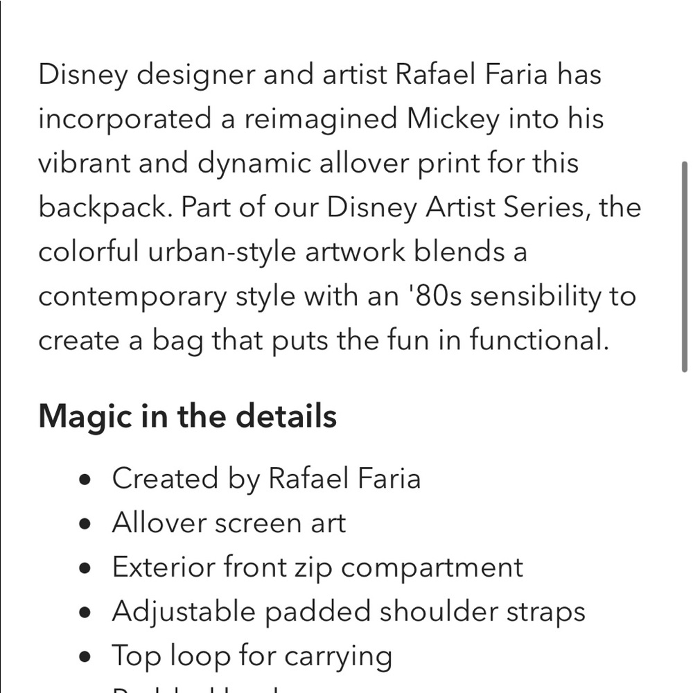 Mickey Mouse Backpack Rafael Faria - Picture 6 of 8